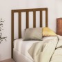 Cabecero de cama madera maciza de pino marrón miel 81x4x100 cm de vidaXL, Cabeceros y pies de cama - Ref: Foro24-817718, Prec...