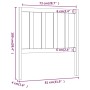 Cabecero de cama madera maciza de pino marrón miel 81x4x100 cm de vidaXL, Cabeceros y pies de cama - Ref: Foro24-817718, Prec...