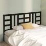 Cabecero de cama madera maciza de pino negro 186x4x100 cm de vidaXL, Cabeceros y pies de cama - Ref: Foro24-817859, Precio: 5...