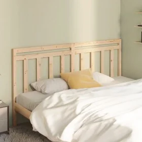 Solid pine wood bed headboard 206x4x100 cm by vidaXL, Headboards and footboards - Ref: Foro24-817810, Price: 45,42 €, Discoun...