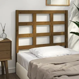 Solid pine wood bed headboard honey brown 105.5x4x100 cm by vidaXL, Headboards and footboards - Ref: Foro24-817878, Price: 34...