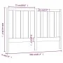 Honey brown solid pine wood bed headboard 156x4x100 cm by vidaXL, Headboards and footboards - Ref: Foro24-817698, Price: 46,1...