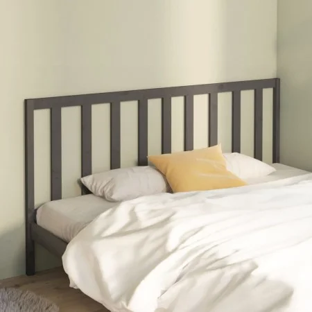 Solid gray pine wood bed headboard 206x4x100 cm by vidaXL, Headboards and footboards - Ref: Foro24-817762, Price: 32,80 €, Di...