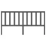 Solid gray pine wood bed headboard 206x4x100 cm by vidaXL, Headboards and footboards - Ref: Foro24-817762, Price: 32,80 €, Di...