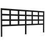 Cabecero de cama madera maciza de pino negro 205,5x4x100 cm de vidaXL, Cabeceros y pies de cama - Ref: Foro24-817914, Precio:...