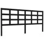Cabecero de cama madera maciza de pino negro 205,5x4x100 cm de vidaXL, Cabeceros y pies de cama - Ref: Foro24-817914, Precio:...