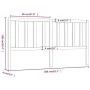 Solid gray pine wood bed headboard 206x4x100 cm by vidaXL, Headboards and footboards - Ref: Foro24-817762, Price: 32,80 €, Di...