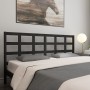 Cabecero de cama madera maciza de pino negro 205,5x4x100 cm de vidaXL, Cabeceros y pies de cama - Ref: Foro24-817914, Precio:...