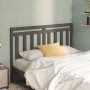 Cabecero de cama madera maciza de pino gris 146x4x100 cm de vidaXL, Cabeceros y pies de cama - Ref: Foro24-817792, Precio: 30...