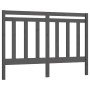 Cabecero de cama madera maciza de pino gris 146x4x100 cm de vidaXL, Cabeceros y pies de cama - Ref: Foro24-817792, Precio: 30...
