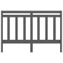 Cabecero de cama madera maciza de pino gris 146x4x100 cm de vidaXL, Cabeceros y pies de cama - Ref: Foro24-817792, Precio: 30...