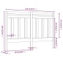 Cabecero de cama madera maciza de pino gris 146x4x100 cm de vidaXL, Cabeceros y pies de cama - Ref: Foro24-817792, Precio: 30...