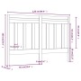 Cabecero de cama madera maciza de pino negro 126x4x100 cm de vidaXL, Cabeceros y pies de cama - Ref: Foro24-817784, Precio: 3...