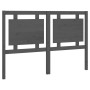 Cabecero de cama madera maciza de pino gris 145,5x4x100 cm de vidaXL, Cabeceros y pies de cama - Ref: Foro24-817942, Precio: ...