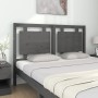 Cabecero de cama madera maciza de pino gris 145,5x4x100 cm de vidaXL, Cabeceros y pies de cama - Ref: Foro24-817942, Precio: ...