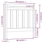 Cabecero de cama madera maciza de pino negro 96x4x100 cm de vidaXL, Cabeceros y pies de cama - Ref: Foro24-817774, Precio: 29...