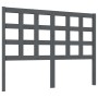 Cabecero de cama madera maciza de pino gris 125,5x4x100 cm de vidaXL, Cabeceros y pies de cama - Ref: Foro24-817882, Precio: ...