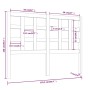 Cabecero de cama madera maciza de pino gris 125,5x4x100 cm de vidaXL, Cabeceros y pies de cama - Ref: Foro24-817882, Precio: ...