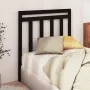 Bettkopfteil aus massivem schwarzem Kiefernholz, 81 x 4 x 100 cm von vidaXL, Kopf- und Fußteile - Ref: Foro24-817769, Preis: ...