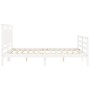 Estructura de cama matrimonio con cabecero madera maciza blanco de vidaXL, Camas y somieres - Ref: Foro24-3194057, Precio: 16...