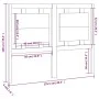 Bettkopfteil aus massivem Kiefernholz, 125,5 x 4 x 100 cm von vidaXL, Kopf- und Fußteile - Ref: Foro24-817930, Preis: 32,94 €...