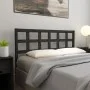 Cabecero de cama madera maciza de pino negro 145,5x4x100 cm de vidaXL, Cabeceros y pies de cama - Ref: Foro24-817894, Precio:...