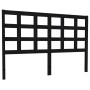 Cabecero de cama madera maciza de pino negro 145,5x4x100 cm de vidaXL, Cabeceros y pies de cama - Ref: Foro24-817894, Precio:...