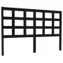 Cabecero de cama madera maciza de pino negro 145,5x4x100 cm de vidaXL, Cabeceros y pies de cama - Ref: Foro24-817894, Precio:...