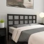Cabecero de cama madera maciza de pino negro 145,5x4x100 cm de vidaXL, Cabeceros y pies de cama - Ref: Foro24-817894, Precio:...