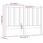 Cabecero de cama madera maciza de pino 146x4x100 cm de vidaXL, Cabeceros y pies de cama - Ref: Foro24-817690, Precio: 41,75 €...