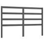 Cabecero de cama madera maciza de pino gris 146x4x100 cm de vidaXL, Cabeceros y pies de cama - Ref: Foro24-817642, Precio: 24...