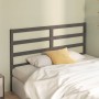 Cabecero de cama madera maciza de pino gris 146x4x100 cm de vidaXL, Cabeceros y pies de cama - Ref: Foro24-817642, Precio: 24...