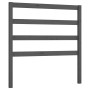 Cabecero de cama madera maciza de pino gris 106x4x100 cm de vidaXL, Cabeceros y pies de cama - Ref: Foro24-817627, Precio: 20...