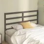 Bettkopfteil aus massivem grauem Kiefernholz, 166 x 4 x 100 cm von vidaXL, Kopf- und Fußteile - Ref: Foro24-817652, Preis: 37...