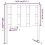 Cabecero de cama madera maciza de pino negro 95,5x4x100 cm de vidaXL, Cabeceros y pies de cama - Ref: Foro24-817974, Precio: ...