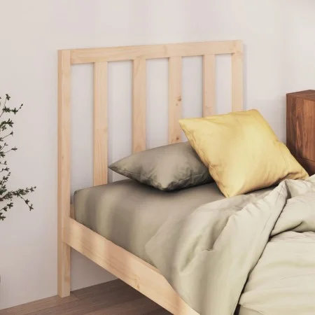 Solid pine wood bed headboard 106x4x100 cm by vidaXL, Headboards and footboards - Ref: Foro24-817725, Price: 31,73 €, Discoun...