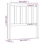 Solid pine wood bed headboard 106x4x100 cm by vidaXL, Headboards and footboards - Ref: Foro24-817725, Price: 31,73 €, Discoun...