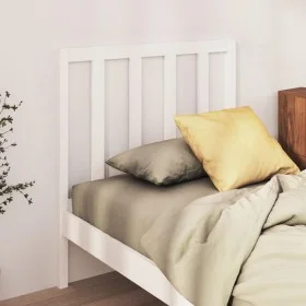 Solid white pine wood bed headboard 81x4x100 cm by vidaXL, Headboards and footboards - Ref: Foro24-817716, Price: 49,57 €, Di...