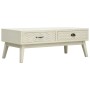 Mesa de centro con 2 cajones tallados madera gris 110x50x40 cm en Mesas de centro | Comprar online en Foru.es