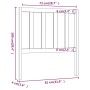 Cabecero de cama madera maciza de pino blanco 81x4x100 cm de vidaXL, Cabeceros y pies de cama - Ref: Foro24-817716, Precio: 5...