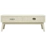 Mesa de centro con 2 cajones tallados madera gris 110x50x40 cm en Mesas de centro | Comprar online en Foru.es