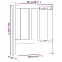 Cabecero de cama madera maciza de pino 106x4x100 cm de vidaXL, Cabeceros y pies de cama - Ref: Foro24-817675, Precio: 31,94 €...