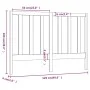 Solid pine wood bed headboard 126x4x100 cm by vidaXL, Headboards and footboards - Ref: Foro24-817680, Price: 29,94 €, Discoun...