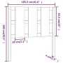Cabecero de cama madera maciza de pino 105,5x4x100 cm de vidaXL, Cabeceros y pies de cama - Ref: Foro24-817975, Precio: 40,21...