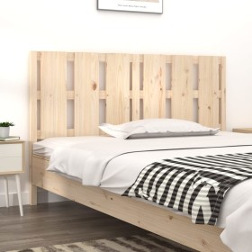 Cabecero de cama madera maciza de pino 155,5x4x100 cm de vidaXL, Cabeceros y pies de cama - Ref: Foro24-817995, Precio: 59,57...