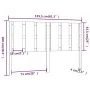 Bettkopfteil aus massivem Kiefernholz, 155,5 x 4 x 100 cm von vidaXL, Kopf- und Fußteile - Ref: Foro24-817995, Preis: 58,71 €...