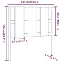 Cabecero de cama madera maciza de pino blanco 105,5x4x100 cm de vidaXL, Cabeceros y pies de cama - Ref: Foro24-817976, Precio...