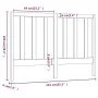 Bettkopfteil aus massivem Kiefernholz, 141 x 4 x 100 cm von vidaXL, Kopf- und Fußteile - Ref: Foro24-817685, Preis: 46,19 €, ...