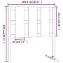 Solid black pine wood bed headboard 105.5x4x100 cm by vidaXL, Headboards and footboards - Ref: Foro24-817979, Price: 41,66 €,...