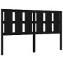 Cabecero de cama madera maciza de pino negro 155,5x4x100 cm de vidaXL, Cabeceros y pies de cama - Ref: Foro24-817999, Precio:...